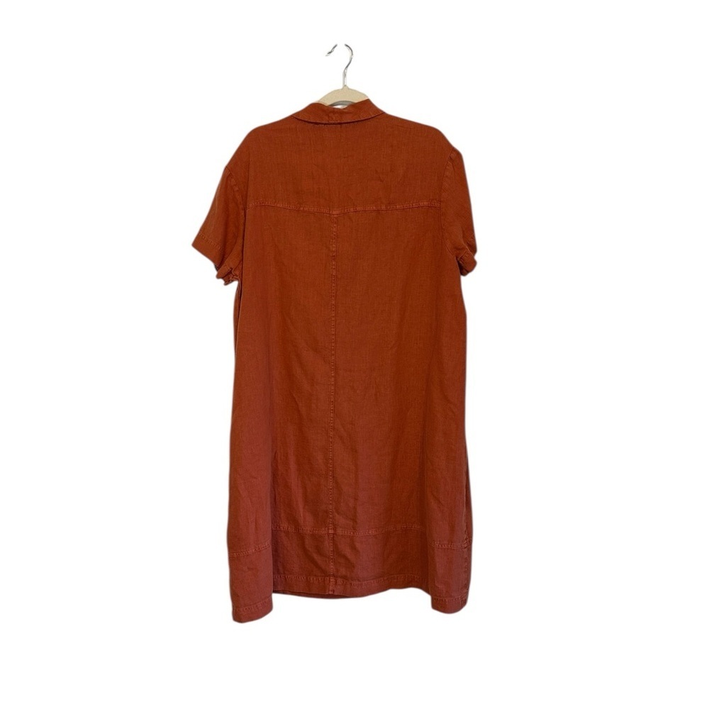 Poetry Midi Linen Dress with Pockets Size 16 - Picture 4 of 5